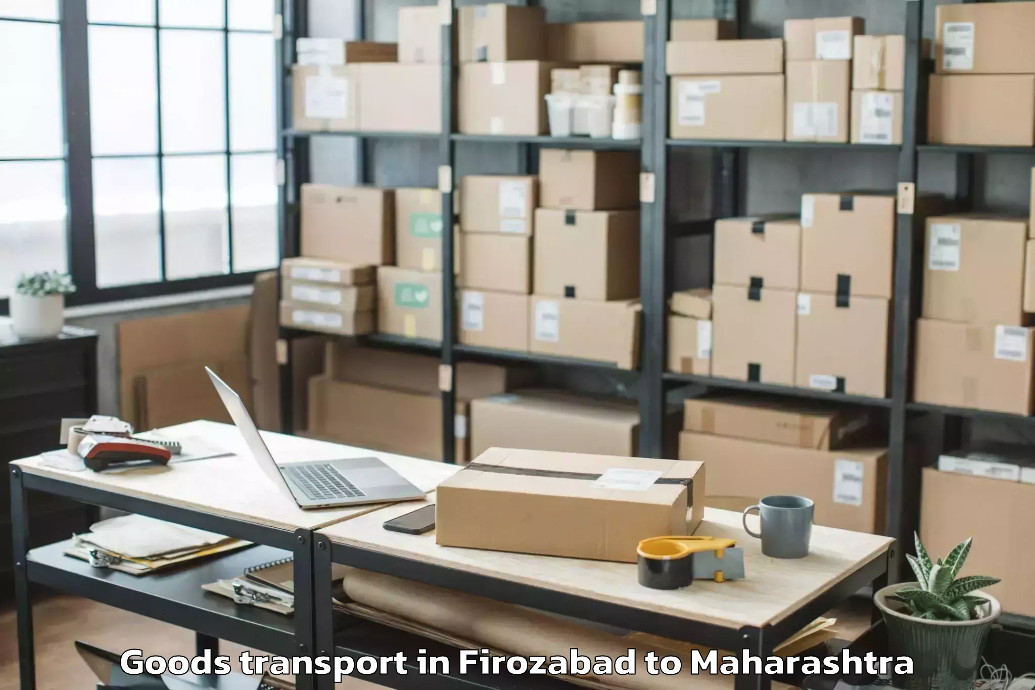 Top Firozabad to Mhasala Goods Transport Available